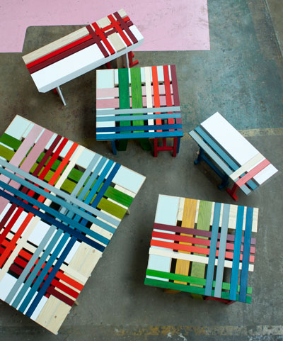 raw edges: plaid bench for dilmos