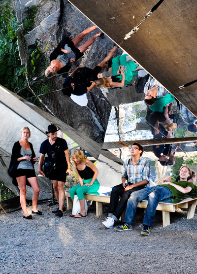 stockholm field office: mirror bench with a view