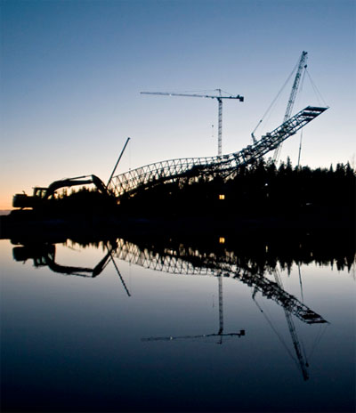 JDS architects: holmenkollen ski jump, olso   under construction