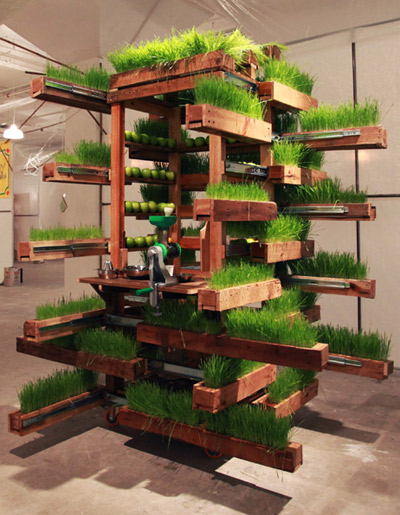 grass covered juice bar by kacey wong