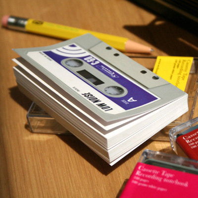 wednesday garden: cassette tape notebook