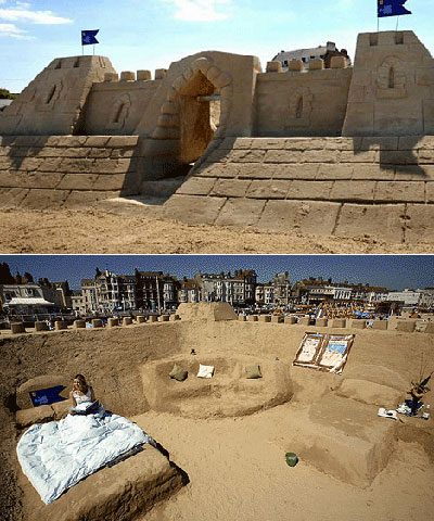 world's first sandcastle hotel
