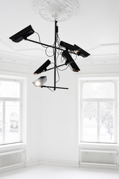 humans since 1982: surveillance chandelier