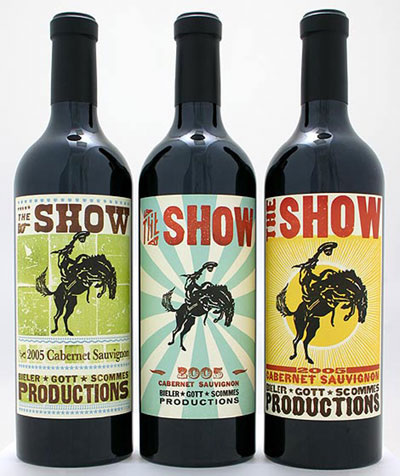 hatch show woodblock print wine labels