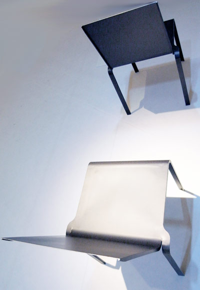 shigeru ban: carbon fiber chair for tokyo fiber 09 senseware