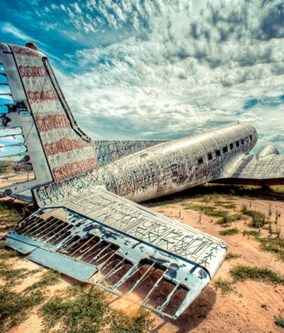 graffiti painted world war II military planes