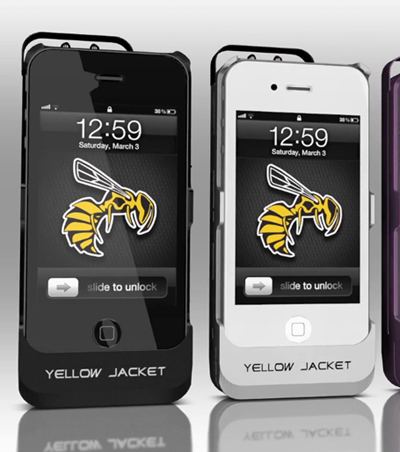 yellow jacket: stun gun case for iPhone