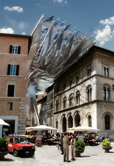 coop himmelb(l)au: energy roof, perugia italy