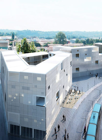 LAN architecture: collective housing units   begles, france