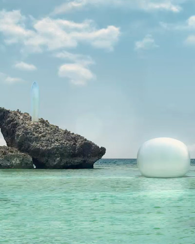 mariko mori: seven bay light at adobe museum of digital media (AMDM)