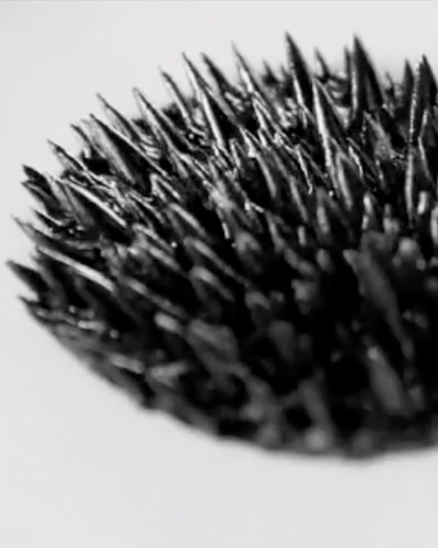 ferrofluid moving magnetic sculptures