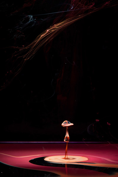 suspended colored fluid photos by luka klikovac