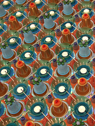 everyday objects in elaborate patterns by hervé graumann