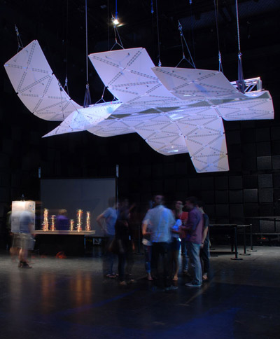 smartgeometry 2012: manta acoustically responsive sculpture