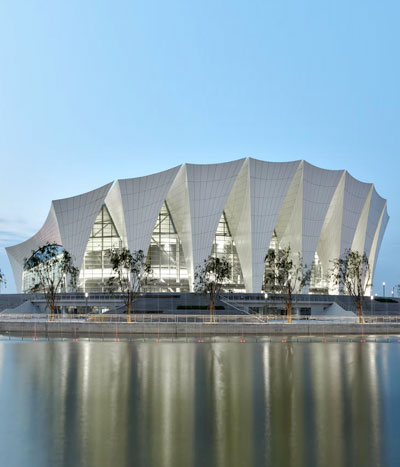 gmp architekten: shanghai oriental sports center now complete