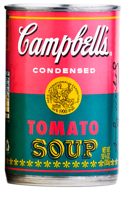andy warhol limited edition campbell's soup can labels