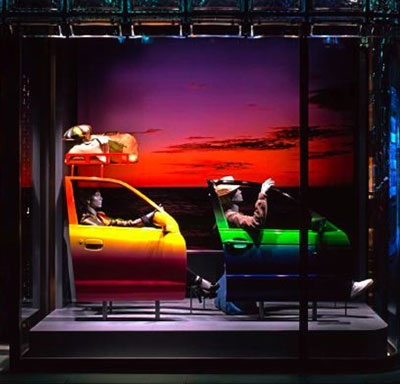 konstantin grcic: 'autobahn' window display for hermes japan