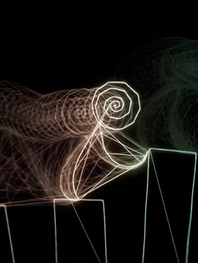 snail trail   laser sculpture animation by philipp artus