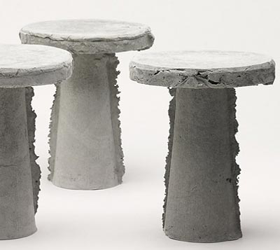eternit stools and tables by nicolas le moigne