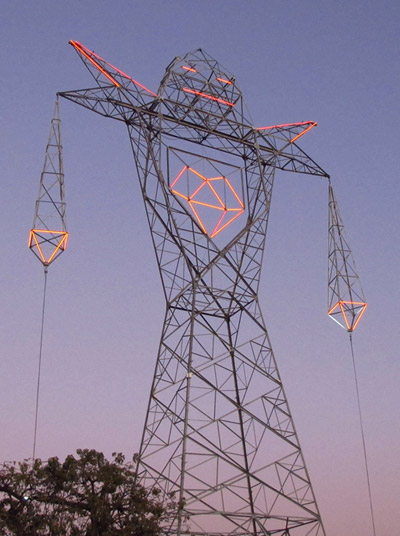 DOMA turns electricity pylon into a giant robot: colosso