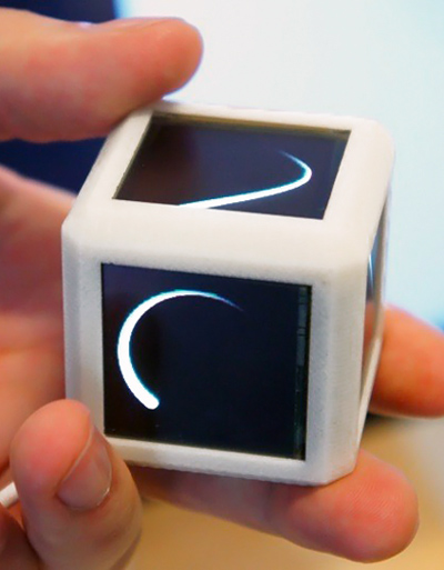 OLED display cubes at MIT media lab