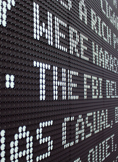 interactive high speed flip dot display by breakfast