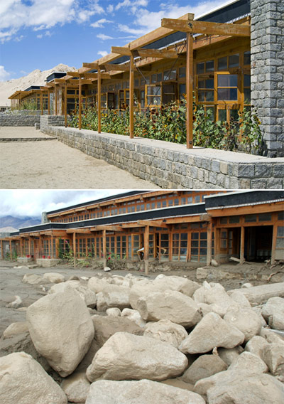 arup associates: druk white lotus school hit by flash floods