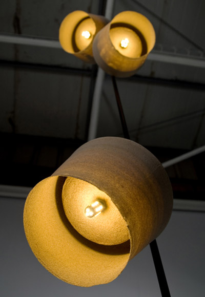 sand moulded desert storm lamp by nir meiri