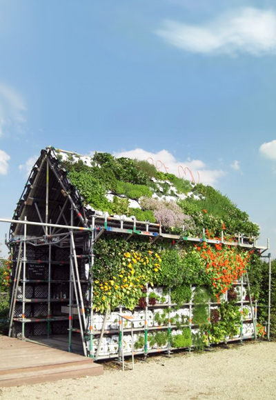 atelier gras: eethuis   green scaffolding