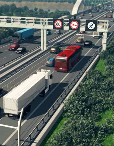 eHighway electric lines to power hybrid trucks in LA