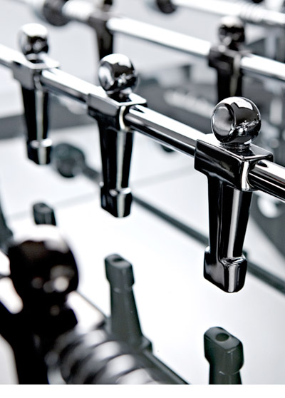 adriano design swhocases teckell foosball table