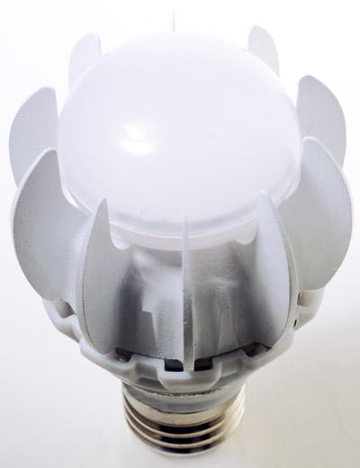 self cooling, 100 watt equivalent LED bulb by GE