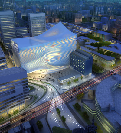 zaha hadid: dance and music center, the hague