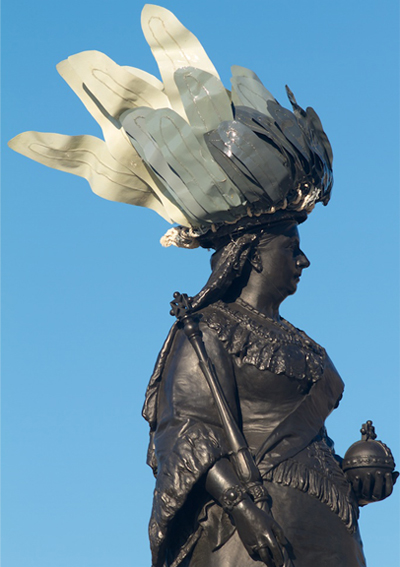 hatwalk: london's statues get a fashion makeover