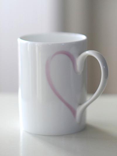 valentine's day heart mug by reiko kaneko