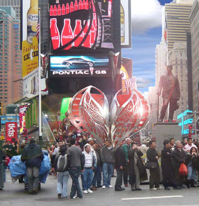 DuPont ™ Corian® illuminates times square for valentines day