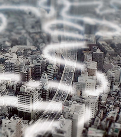 'river runs through city' by chikara ohno   FUJITSU judge's special award