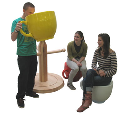 'tea party' stools by holly palmer