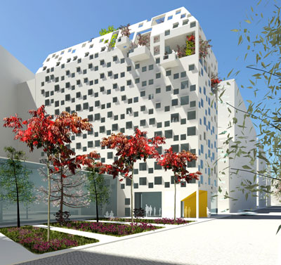 JDS architects:  'M6B1' student housing, paris
