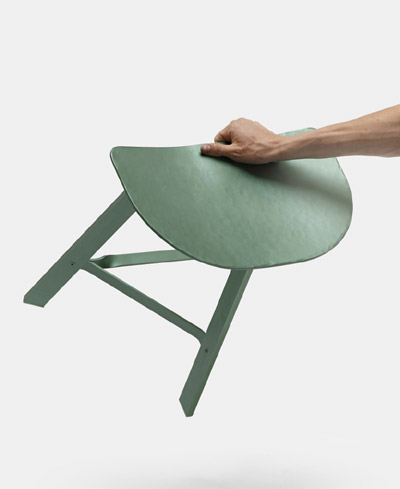 julien renault: hand forged aluminium stools