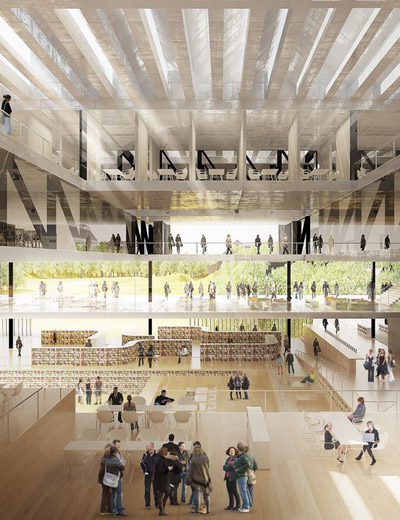 mecanoo + CODE: knowledge + cultural square in norway