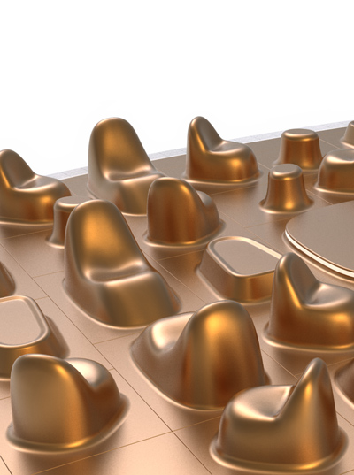 karim rashid: kopperscape at edmonton international airport, canada