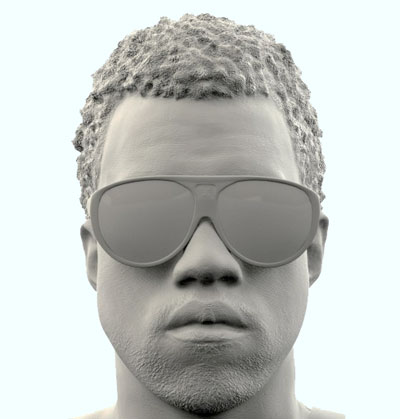 kanye west 3D featured on complex magazine