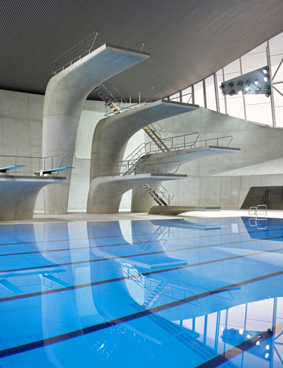 zaha hadid completes london aquatics center