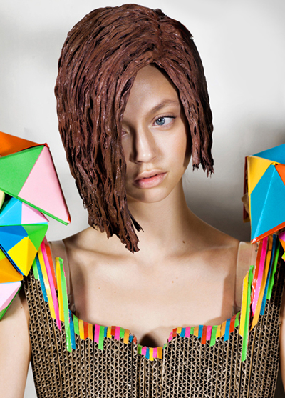 paper fashion ad campaign for laforet grand bazar