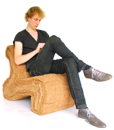 jorrit taekema: layered coconut fiber chair