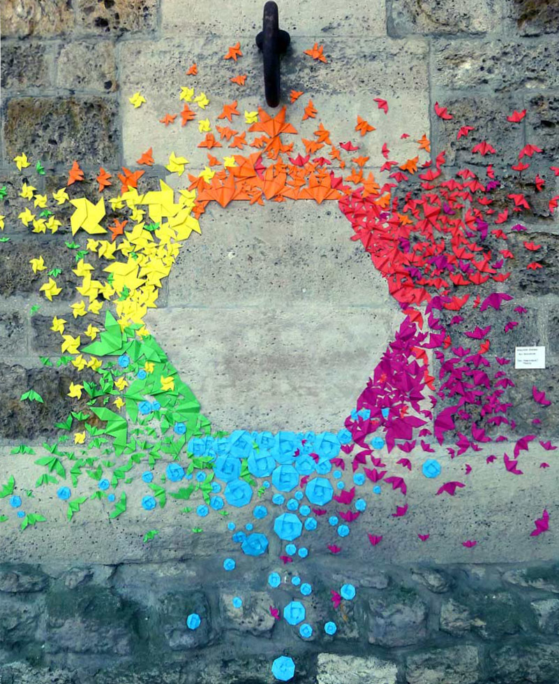 mademoiselle maurice: urban origami installations
