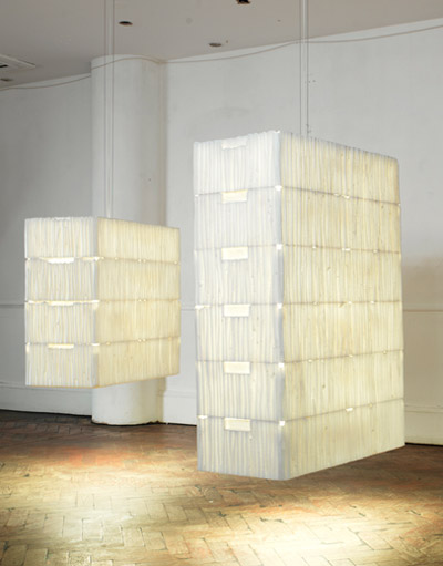 gisela stiegler: polystyrene lamps