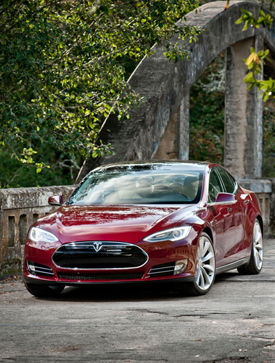 tesla model S now in production
