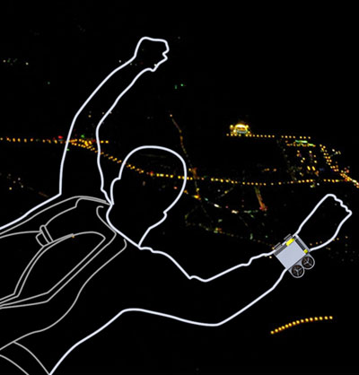 LED flashlight for night parachuting